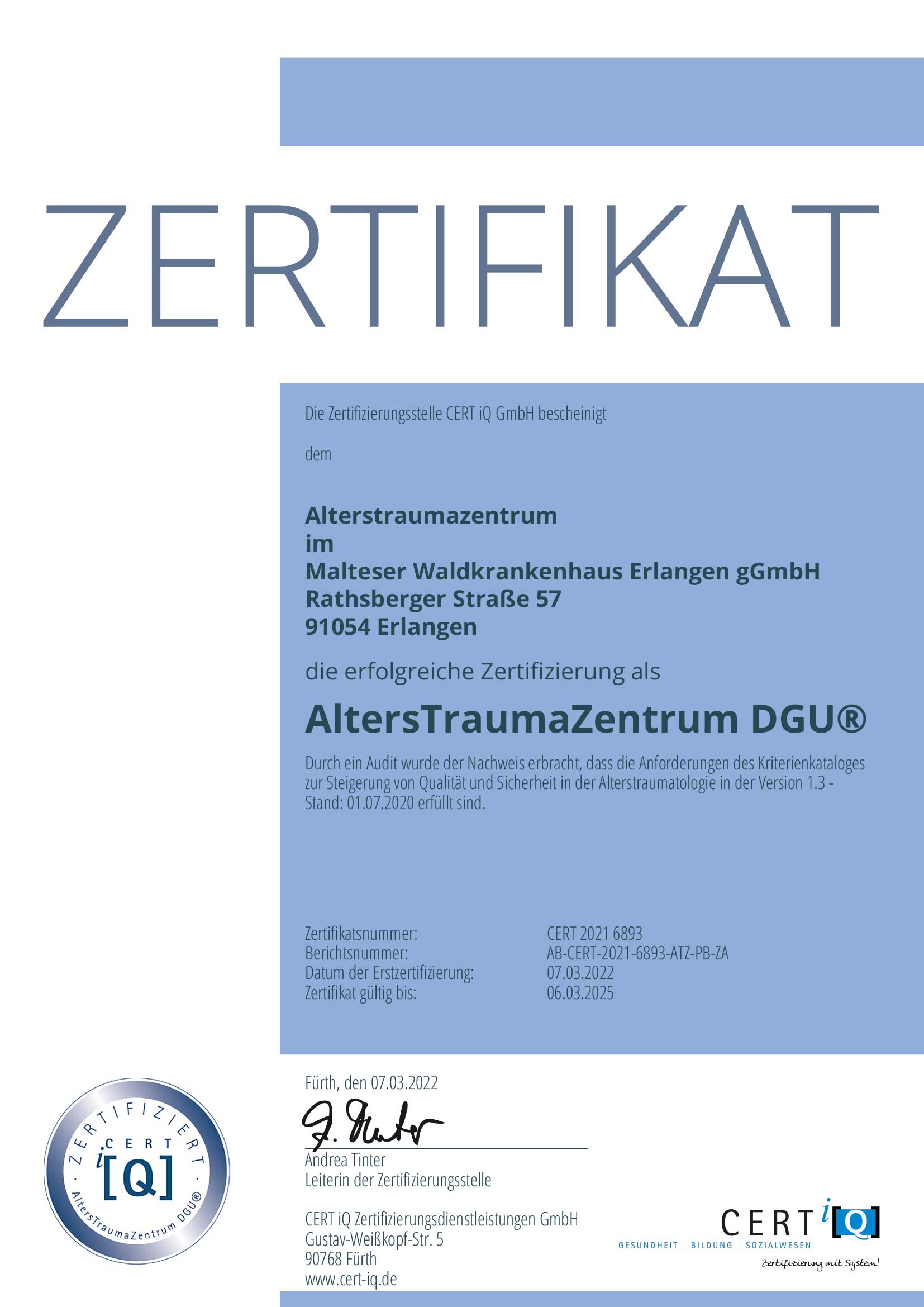 zertifikat-alterstraumazentrum-waldkrankenhaus-erlangen